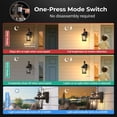 thumbnail image 3 of Gleamz Motion Sensor Outdoor Wall Light with GFCI Outlet, Oil-Rubbed Bronze Dusk to Dawn Exterior Lighting Fixtures for Garage Entrance, 5-Modes, Adjustable Sensitivity, 3 of 9