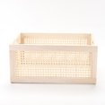 thumbnail image 1 of Cesta de almacenamiento de escritorio, caja de almacenamiento de cajón de oficina diversa, cesta de almacenamiento con marco de madera. (Rectángulo-Pequeño), 1 of 5