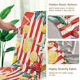 thumbnail image 5 of Yayeee 4 Pack Dining Chair Covers Stretch Parson Chairs Slipcovers Seat Protector, White Striped Lemon, 5 of 6
