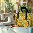 thumbnail image 4 of ZIATUBLE Christmas Snowman Portable Cover Tote Bag Music Sewing Machine Carry Cases Stain Resistant Sewing Machine Organizer and Storage Compatible with Most Standard Sewing Machines, 4 of 7