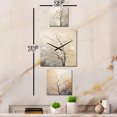 thumbnail image 3 of Designart "Beige Oak Tree Solitude" Trees Oversized Wall Clock - Set Of 3 - Extra large Clock For Office Décor - Large Traditional Wall Clock, 3 of 6