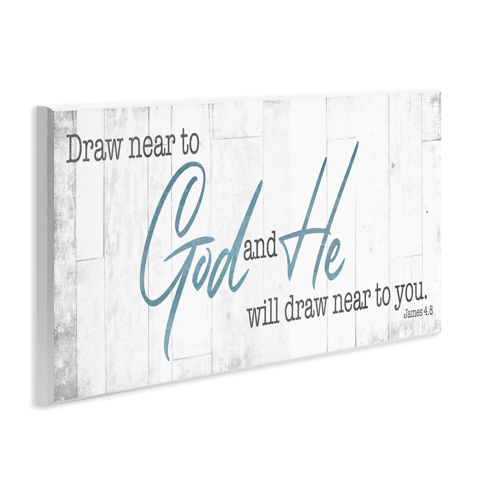 Stupell Industries Draw Near to God Phrase Charming Faith Based Wall Plaque by Milli Villa