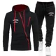 thumbnail image 4 of Ropa para hombre Novedad en chándal deportivo con cremallera y estampado, sudaderas con capucha informales, pantalones deportivos para correr, chaqueta de calle europea, abrigo, 4 of 4