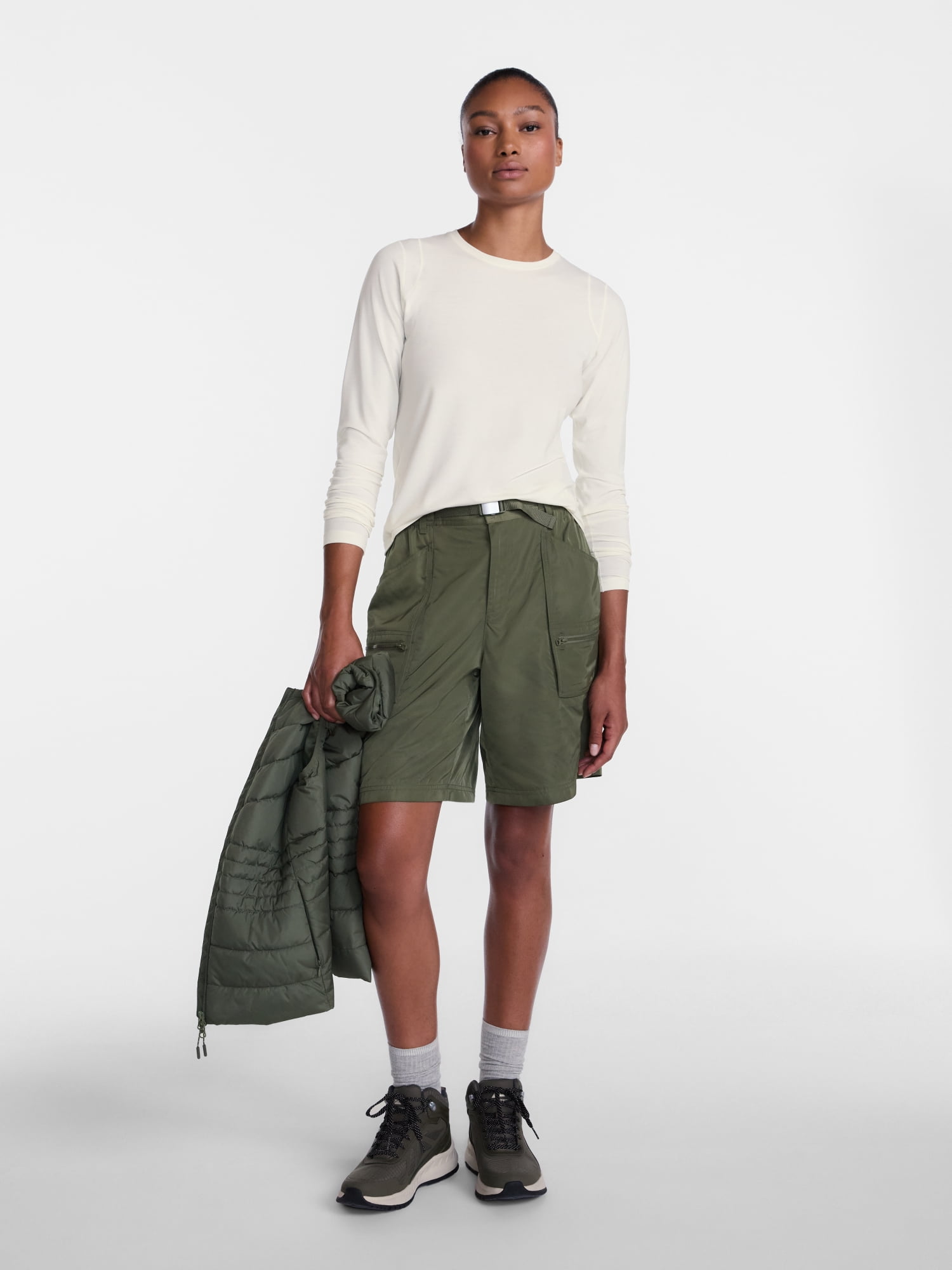 Ozark Trail Women's and Women's Plus Tee with Long Sleeves, Sizes XS-4X