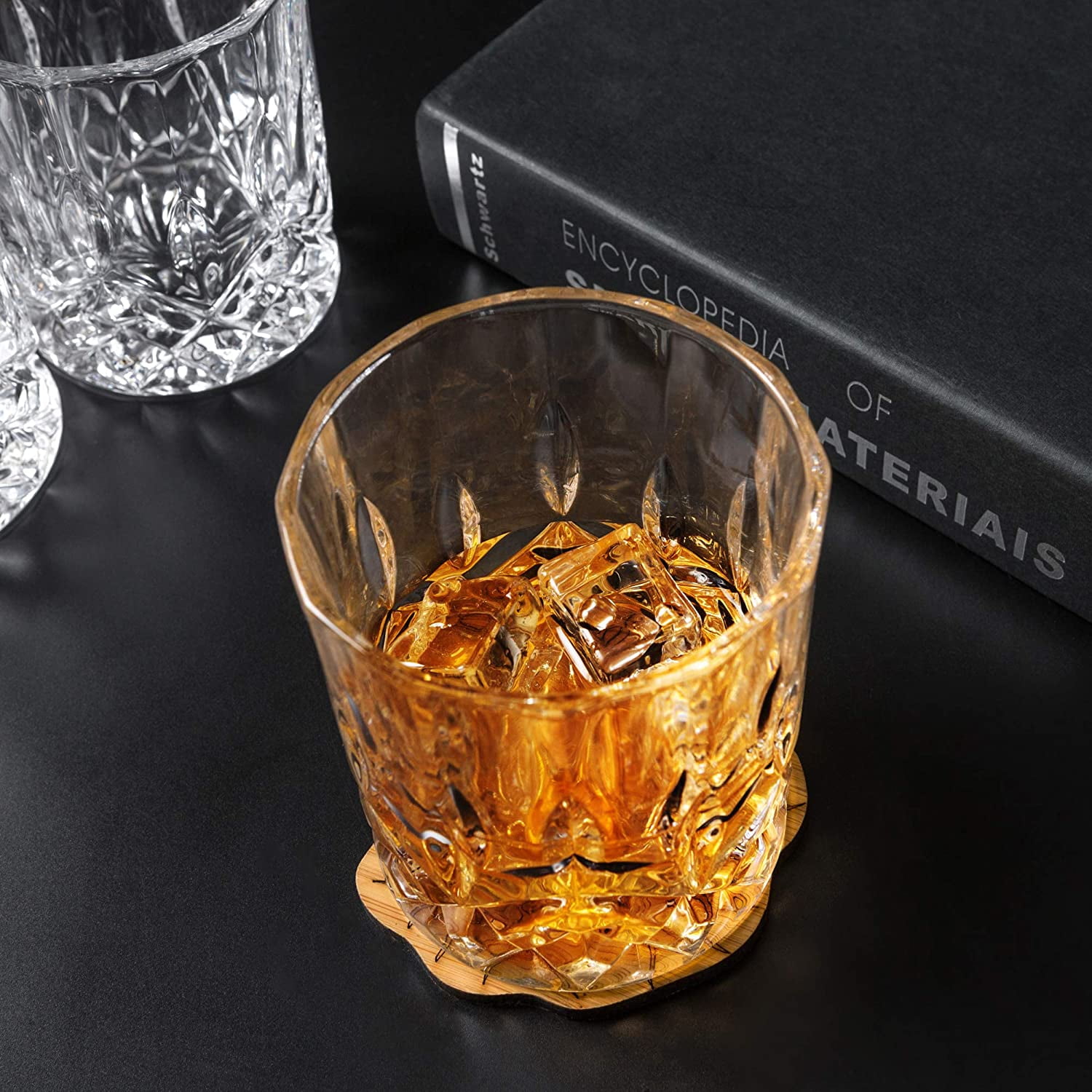 QAPPDA Old Fashioned Whiskey Glasses Set of 12,10oz Rotating Glass  Tumbler,Premium Vintage Rocks Bar…See more QAPPDA Old Fashioned Whiskey  Glasses Set