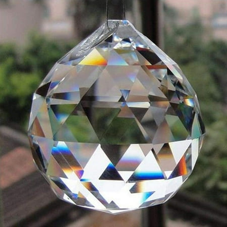 Petrichor Fengshui Boule à suspendre en cristal transparent pour bonne  chance et prospérité – Décoration de la maison/cadeau (60 mm)