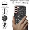 thumbnail image 3 of Compatible with Samsung S22 Case Glitter Shockproof, for Samsung Galaxy S22 Phone Case Bling Sparkly Soft TPU and PC Silicone Shiny Girl Women Thin Protective Cover (Black), 3 of 14