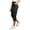 Black, variant on Women's Pants, High Waist Knit Pants for Daily Wear with Pockets Sophisticated Corded Comfort Blend Trousers Army Green S