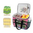 thumbnail image 2 of FORMRS Insulated Cooler Bag 24 Cans Capacity Soft Leakproof Lunch Box with Side Pockets, White Vibrant Flowers, 2 of 7
