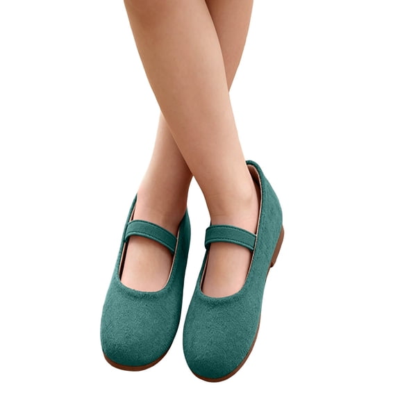 Busydd Girls Mary Jane Shoes 15 Months-7 Years Trendy Comfortable Elastic Strap Slip on Girls' Flats 21