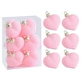 thumbnail image 5 of 12 Pcs Christmas Velvet Ornaments Valentine's Day Heart Shaped Hanging Ornaments for Tree Velvet Valentines Flocked Red Heart Baubles Decorations for Xmas Wedding Anniversary, 5 of 6