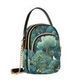 thumbnail image 7 of FORMRS Crossbody Bag for Women Quilted Travel Shoulder Cell Phone Purse with Chain Strap Handbag, Green Forest Pattern, 7 of 7