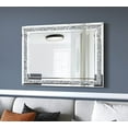 thumbnail image 3 of Sparkling Cyrstal Framed Accent Mirror Silver Wall Mirror, 3 of 8