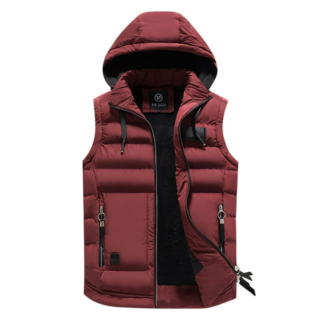 LOVZFMLL Vestes pour Hommes Sans Manches à Capuche Mode Décontractée Vestes Sans Manches à Capuche Décontractées