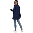 thumbnail image 7 of JWD Women's Cardigan Open Front Lightweight Cardigan Long Sleeve Cardigans with Pockets Royal Blue L, 7 of 7