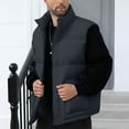 thumbnail image 2 of dGslk Men’s Lightweight Sleeveless Puffer Vest Stand Collar Zipper Closure Outdoor Warm Quilted Gilet with Pockets for Winter Black 3XL, 2 of 2
