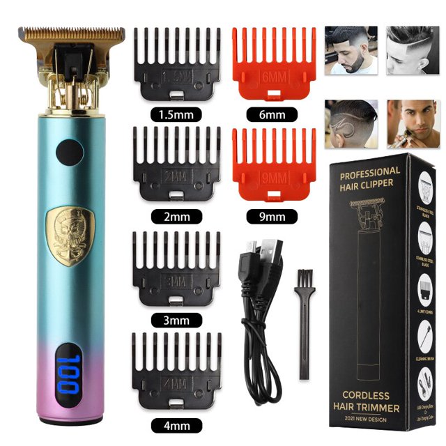 Cortadora de pelo USB T9, cortadora de pelo eléctrica profesional, afeitadora de barbero, recortadora de barba, 0mm, Máquina para cortar cabello para hombres, inalámbrica Tan Jianjun unisex