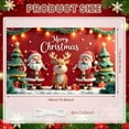 thumbnail image 2 of Red Theme Christmas Banner Santa Claus Design Xmas Display Reindeer Pattern Christmas Tree Decor Holiday Backdrop for Christmas Party Indoor Celebration Family Event, 2 of 9