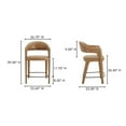 thumbnail image 7 of Moe's Home Collection Martens Counter Stool Leather Brown, 7 of 7
