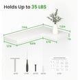 thumbnail image 4 of Corner Floating Shelves with Invisible Brackets, Corner Shelves Wall Mounted Set of 3, Bedroom Bathroom Kitchen Living Room Office- Modern Style 17" x 6" (White), 4 of 14