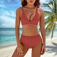 thumbnail image 2 of XIYON Bikini Sets For Women V Neck High Waisted Swimsuits Two Piece Bathing Suit Beach Vacation 2026, 2 of 5
