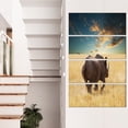 thumbnail image 1 of Giant Rhino under Cloudy Sky - Extra Large African Canvas Art Print, 1 of 3