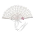 thumbnail image 1 of de mano plegable de encaje de moda Flor de perla de imitación para boda baile Prop, 1 of 9