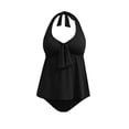 thumbnail image 5 of Mifsaly Womens Tankini Bathing Suits Halter Neck Tie Front Flowy Swim Top with Bottoms Summer Vacation Two Piece Swimsuit Beach Swim Suits for Women 2026 XL, 5 of 8