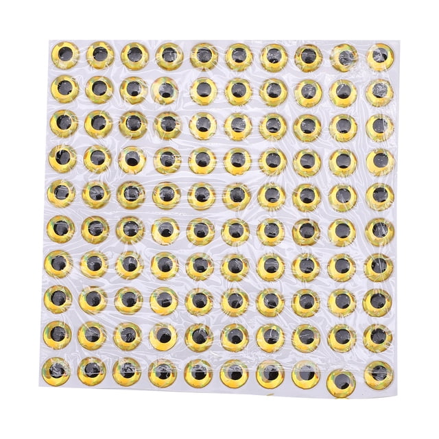 Oubit Fishing Lure Eyes Set,Fish Eyes Sticker Fishing Artificial Holographic Fake Eyes Simulation Fishing Lure Eyes High-Precision Functionality