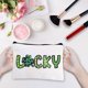 thumbnail image 5 of Bolsas de maquillaje Lucky, bolsa de lona para cosméticos, estuche multiusos con cremallera, bolsas de trébol verde, neceser de viaje, organizador portátil de maquillaje., 5 of 9