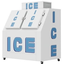 1699L Commercial Ice Merchandiser Freezer – 60 cu.ft Outdoor 2-Door Ice Storage Display Freezer, –32°F to 0.4°F, R290 Refrigerant, Digital Control, Air-Cooled, 110V Heavy-Duty Ice Storage Cabinet