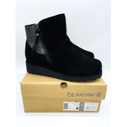 BEARPAW Women's Megan II Leather Boots - Black US 9M / EUR 40