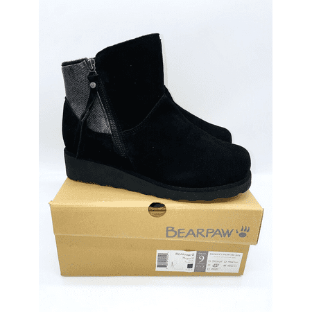 BEARPAW Women's Megan II Leather Boots - Black US 9M / EUR 40