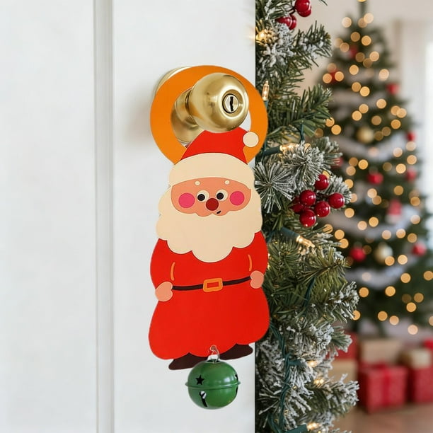 Adornos navideños colgantes de PVC, adornos navideños para manija de puerta, adornos navideños para puerta, adornos de Navidad, adornos de Halloween, adornos de otoño, adornos navideños para el hogar.