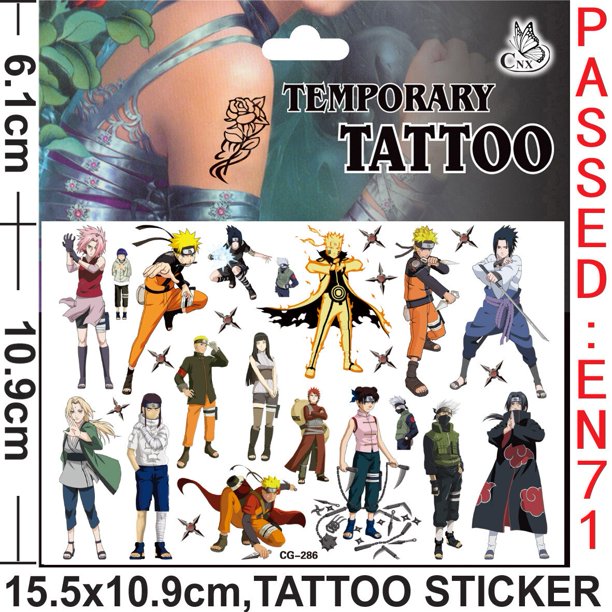 Anime NARUTO Dragon Ball Tattoo Stickers Kids Arm Face Glowing Temporary DIY Graffiti Kids Reward Gift Cartoon Tattoos Toys Gao Jinjia LED