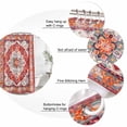thumbnail image 6 of Orange Red Boho Waterproof Fabric Shower Curtain,Vintage Flower Tribal Distressed Printed Waterproof Fabric Shower Curtain for Bathroom Bathtubs Shower Curtains with 12 Hooks Extra Long 72x96, 6 of 8