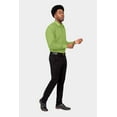 thumbnail image 6 of G-Style USA Men's Regular Fit Long Sleeve Solid Color Dress Shirts - Apple Green - 2X - 18-18.5 - 34-35, 6 of 7