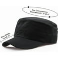 thumbnail image 5 of YooGuoGuo Washed Cotton Basic Cadet Army Cap Everyday Military Style Hat Vintage Flat Top Cap, 5 of 5