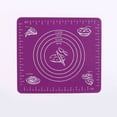 thumbnail image 2 of Silicone Baking Mat, Thick Large Non Stick Sheet Mat with Measurement, Non-slip Dough Rolling Mat, Reusable Food Grade Silicone Counter Mat for Making Cookies,Bread and Pastry, 1Pc(Purple,11.4x10.2"), 2 of 7
