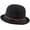 Black, variant on Cotton Linen Knitted Breathable Bowler Hat Literary Rolled Edge Small Knot Women Bucket Hat Outdoor Leisure Hundred