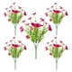 thumbnail image 4 of Flores artificiales, 8 ramos, sin desvanecimiento, plantas de plástico falsas, decoración de jardín, magenta, 4 of 5