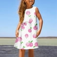 thumbnail image 2 of LUOGENLI Dresses For Girls 7-8 Years Old Fancy Girls Fashion Cute Spring And Summer Printed Round Neck Sleeveless Casual Dress Graduation Dresses For Girls 13-14 Girls Dresses 13-14, 2 of 5