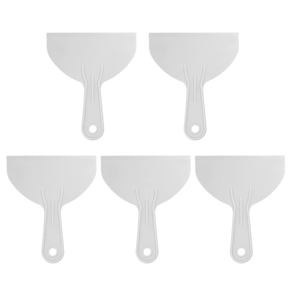 Uxcell 5pcs Putty Scraper 5.9" Width 1.7mm Thin Flexible Plastic Putty Knife Gray