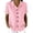 Pink, variant on Solid Color 3/4 Sleeve Lapel Button Cardigan Top, Lightweight Casual Open Front Cardigan Blouse for Women, Daily Wear Short Sleeve Layer Top