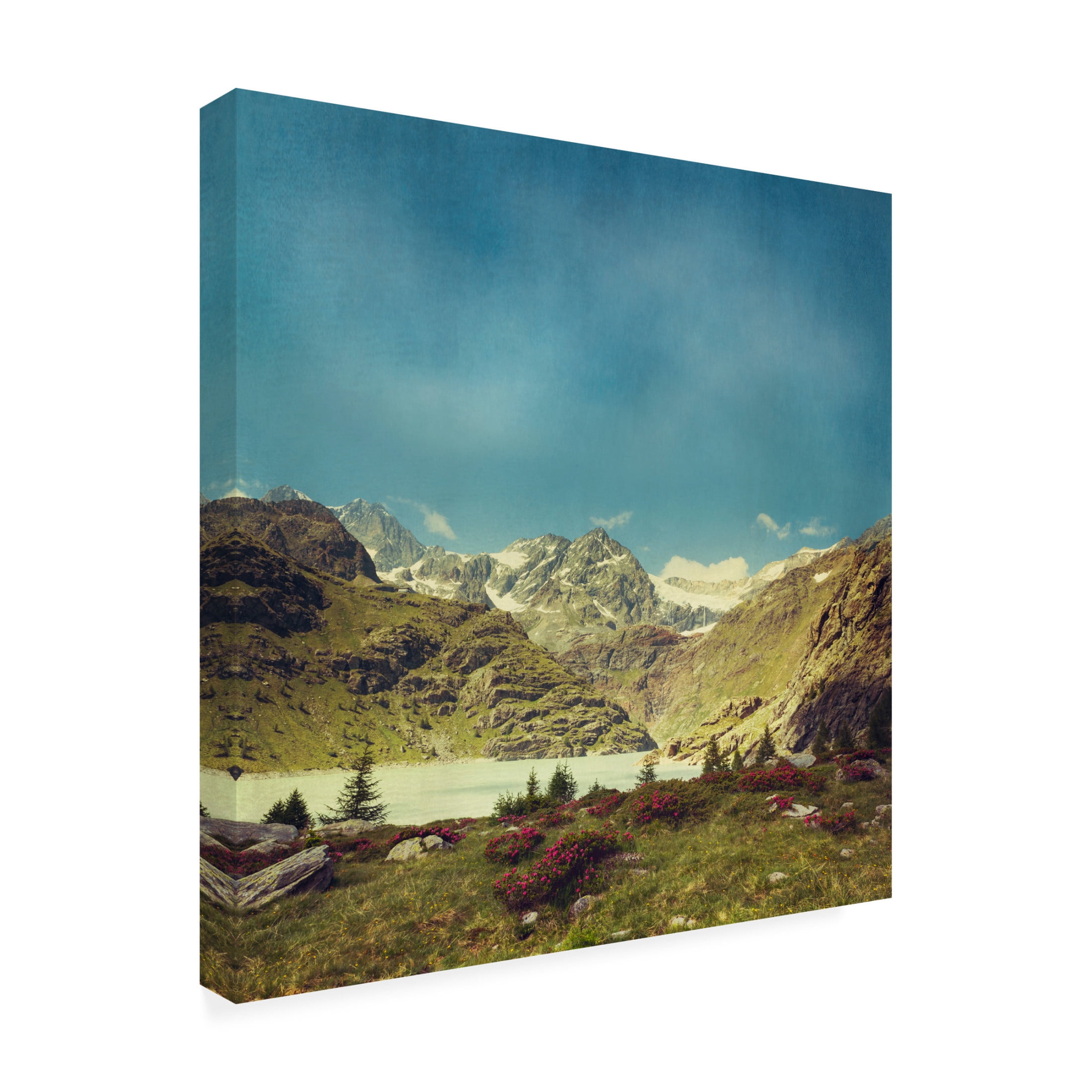 Canvas Wall Art - Dirk Wüstenhagen 'Take Me To The Mountains No. 2' Wall Art for Living Room, Bedroom, or Office Décor by Trademark Fine Art - 14 x 14 Inches