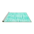 thumbnail image 2 of Ahgly Company Machine Washable Indoor Rectangle Solid Turquoise Blue Modern Area Rugs, 7' x 10', 2 of 4