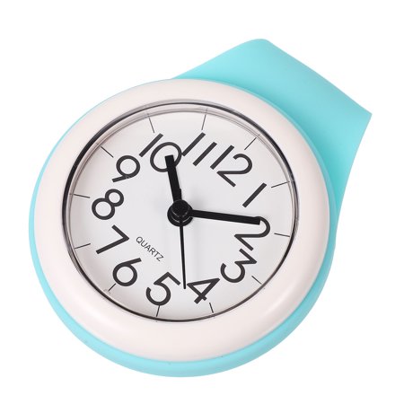 UNOMOR Waterproof Bathroom Clock Wall Clock Plastic Modern Style 1Pcs