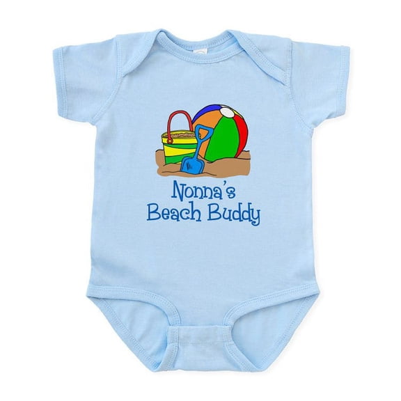 CafePress - Nonna's Beach Buddy Body Suit - Baby Light Bodysuit, Size Newborn - 24 Months