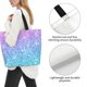 thumbnail image 3 of Balery Multicolor Glitter Bolsa Tote Estilo Estético con Cremalleras, Bolsa de Hombro, Bolsa de Compras Grande y Plegable, 3 of 8