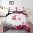 thumbnail image 1 of Erosebridal Letter Bedding Twin Comforter Set For Teens,Rose Flower Down Comforter,Butterfly Room Decorative,Reversible,Lightweight,2-Piece, 1 of 8
